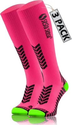 Produktbild von Sesto Senso Sportliche Kniestrümpfe Unisex Hohe Atmungsaktive Sportsocken Rosa 47-50 - 3er-Pack