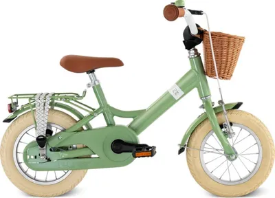 Produktbild von Puky Youke Classic - Kinderfahrrad - 12 Zoll - inkl. Lenkerkorb - Retro grün - ab 3 Jahren
