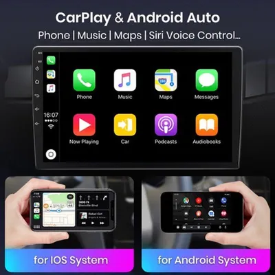 Image de Système de navigation intégré - Écran de 9 pouces - 4 Go de RAM et 64 Go de stockage - CarPlay sans fil - Android