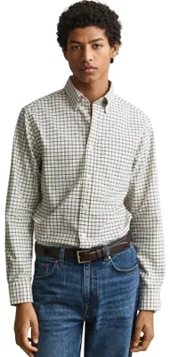 Produktbild von GANT Hemd gestreift creme, normale Passform, langärmlig, Button Down Kragen, Brusttasche