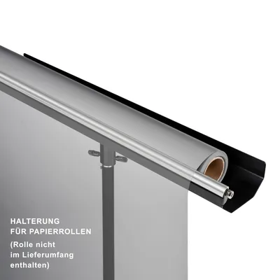 Image de Walimex pro Support de fond pour trépied – Usage flexible pour fonds en carton 1,35m, supporte jusqu'à 5kg, construction en aluminium, pour studio/maison