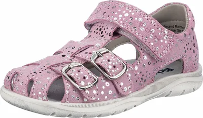 Produktbild von Richter Sandalen für Mädchen aus echtem Leder, Lila mit verstellbaren Riemen
