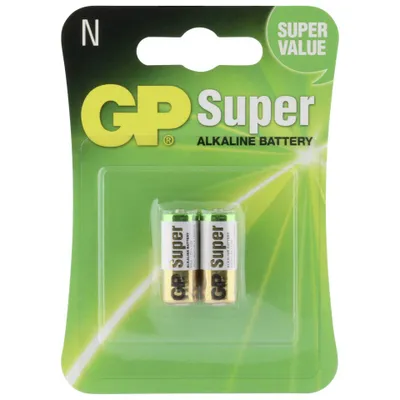 Zdjęcie produktu dla GP Batteries Super Alkaline N, Jednorazowa bateria, Alkaliczny, 1,5 V, 2 szt., Wielobarwny, Blister