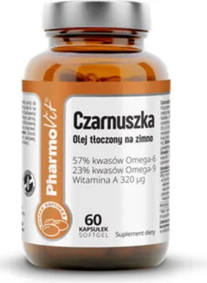 Obrázok produktu pre Nigella Olej Lisovaný Za Studena - 60 Kapsúl Pharmovit