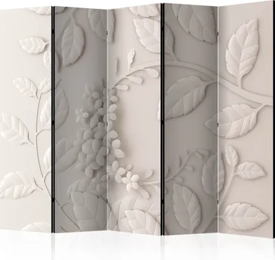 Produktbild von Akusticher Raumteiler Blumen Foto Paravent 225x172 cm beidseitig auf Vlies-Leinwand bedruckt Akustikschaum Trennwand Spanische Wand Sichtschutz Home Office Natur Botanik Blätter b-C-0208-z-c