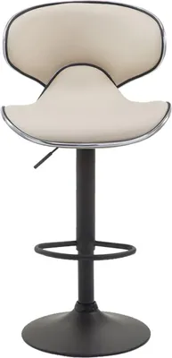 Produktbild von 2er Set Barhocker Las Vegas V2 Kunstleder schwarz creme