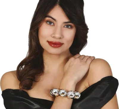 Produktbild von 70er Jahre Discokugel-Armband, 1 Stück.