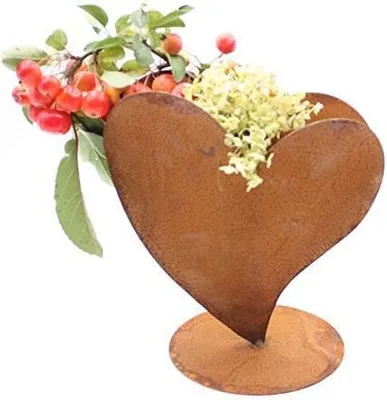 Image de Rostikal rouille décoration vintage cœur 16 cm rouille noble décoration de jardin mariage