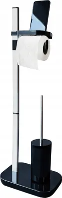 Produktbild von SEPIO Toilettenpapierhalter Stehend, Badezimmer Toilettenpapierhalter Silber 73x25x16cm