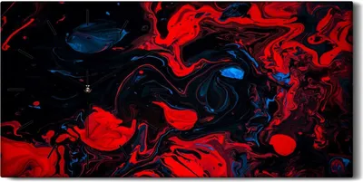 Produktbild von Leinwand Uhr Küche Wohnzimmer Bild Geräuschlos 60x30 Malerei Abstrakte Kunst - schwarze Hände