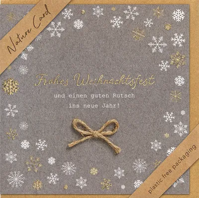 Produktbild von Weihnachten Nature Cards unverpackte Weihnachtskarten mit Briefumschlag Lama Geschenke Merry Christmas