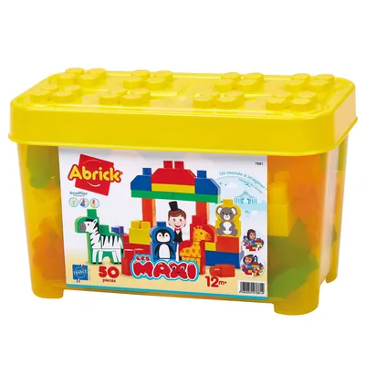 Produktbild von Ecoiffier Maxi Abrick Box Safari mit50 Bausteinen