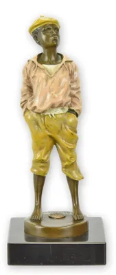 Produktbild von Bronzeskulptur Lausbub nach Szczeblewski Figur Replik Kopie