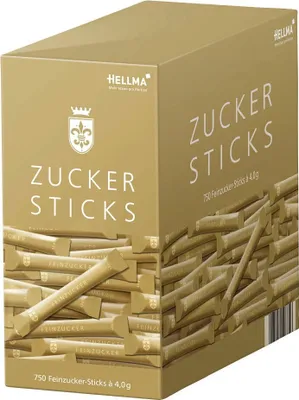 Image de HELLMA GOLDLINE Zucker-Sticks, im Karton