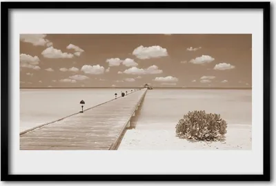 Produktbild von Bild 60x40 MDF-Rahmen Wandkunst Sea Bridge Landschaft