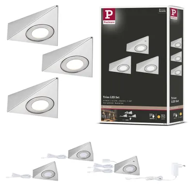 Zdjęcie produktu dla Zestaw 3 lamp LED pod szafkę Paulmann Trias z czujnikiem zbliżeniowym