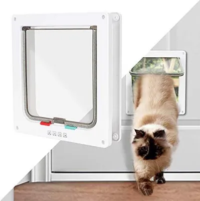Immagine prodotto di gattaiola karpal zanzariera porta chip cane porta interna 19x20x5,5cm con magnete chiusura a 4 vie gattaiola per gatti piccoli cani¡