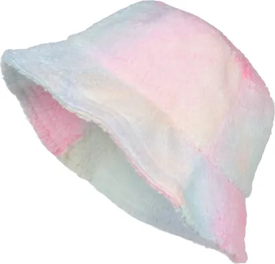 Produktbild von styleBREAKER Damen Fischerhut in Teddyfell im Ombré Look, warmer Bucket Hat Herbst Winter, Farbverlauf Muster Bunt 04025038