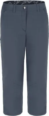 Dunkelgraue 3/4-Hose für Damen; Modell Alaro Lady 3/4 1.0 von DirectAlpine; geeignet für Outdoor-Aktivitäten.