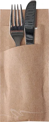 Produktbild von Papstar Bestecktaschen natur 20x8,5cm