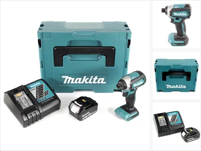 Produktbild von Makita DTD 153 RF1J 18 V Akku Brushless Schlagschrauber im Makpac + 1x 3,0 Ah Li-Ion Akku + 1x Ladegerät