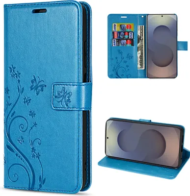 Produktbild von Hülle für Samsung Galaxy S25 Ultra Handyhülle Handy Tasche Wallet Case Flip Cover in Blau