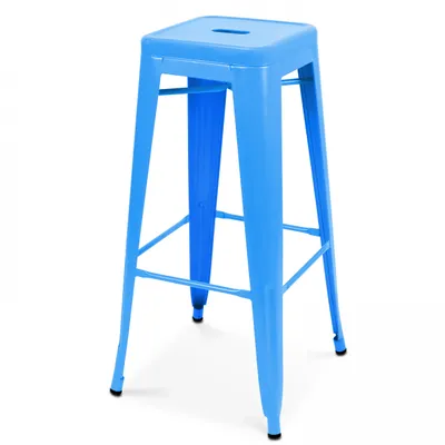 Produktbild von Mattmetallhocker Blau - Oviala Indus