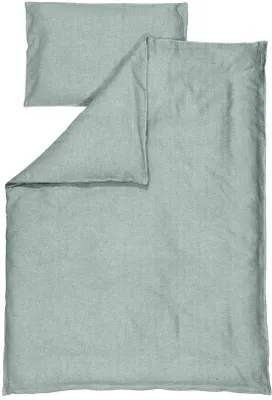 Image de Ensemble de literie pour bébé Ibenzoa® en 100% coton, couleur pistache : comprenant une housse de couette de 100x135 cm et une taie d'oreiller de 60x40 cm, fermeture à glissière, respirant