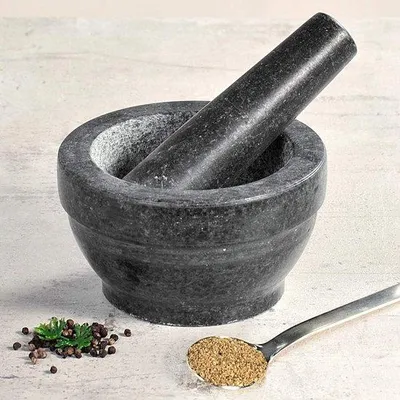 Produktbild von Famanu Mörser und Stößel - Granit, stabil, leicht zu reinigen