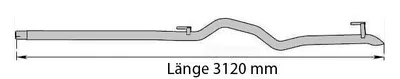 Produktbild von VEGAZ Abgasrohr Auspuffrohr passend für MERCEDES-BENZ SPRINTER 3,5-t Kasten (906) Hinten MR-328