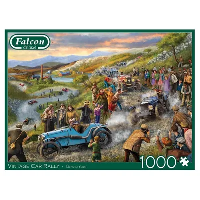 Image de Jumbo Spiele Falcon Vintage Car Rally, puzzle, puzzle pour adultes, jeu de puzzle, 1000 pièces, 11347