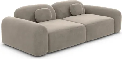 Produktbild von Samtstoff 2-Sitzer Couch Nuvia Taupe