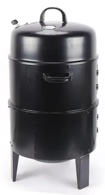 Immagine prodotto di Griglia per carbone - Forno affumicatore rotondo - 2 livelli - Diametro 40 cm - Altezza 84 cm - Ferro - Nero