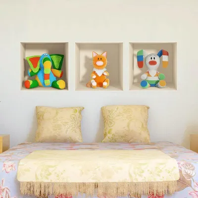 Image de Autocollants 3D pour jouets, 30 x 90 cm
