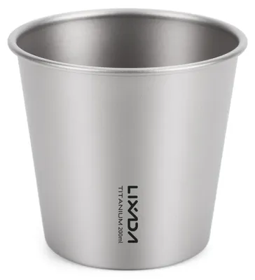Produktbild von Titan-Trinkbecher, einwandiger Outdoor-Becher, Titan-Camping-Kaffeebecher für Outdoor, Reisen und Wandern, Einzelbecher, mattierte Ausführung