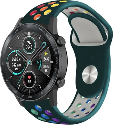 Produktbild von Strap-it Honor Magic Watch 2 Sportarmband (Buntes Kieferngrün)