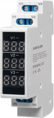 Produktbild von Modular Voltmeter 3-Phasen Voltage Din Led Digital Spannungsmesser Ac 80-500V