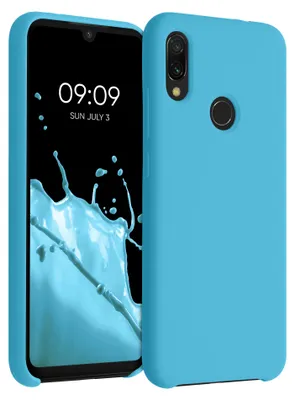 Produktbild von kwmobile Handyhülle für Xiaomi Redmi Note 7 / Note 7 Pro Hülle - Case Silikon - Kabelloses Laden - Schutzhülle Cover in Meerblau