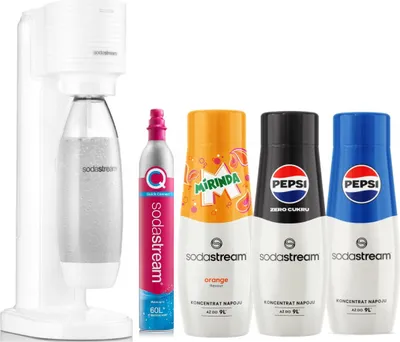 SodaStream 3 syropy+GAIA White urządzenie do wody gazowanej