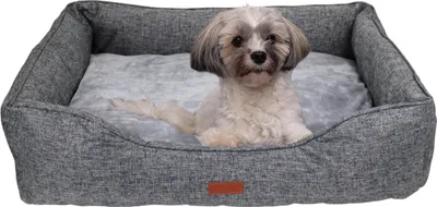 Produktbild von Hundekörbchen Hundebett Hundekissen Hundesofa dunkelgrau 78 x 58 x 19 cm nachhaltig