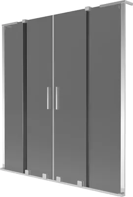 Produktbild von Mexen Velar L Duo Duschwand 2-flügelig verschiebbar 150 x 150 cm, grafit, chrom - 896-150-003-42-01