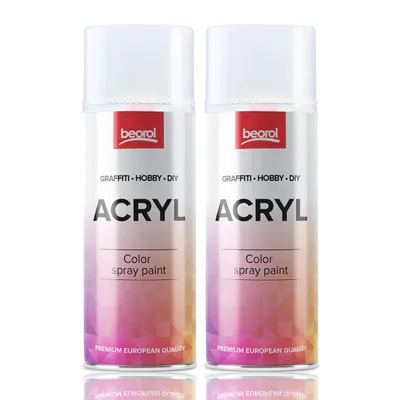 Produktbild von BigDean 2x Klarlack Spray transparent glänzend 400ml Sprühlack Spühdose