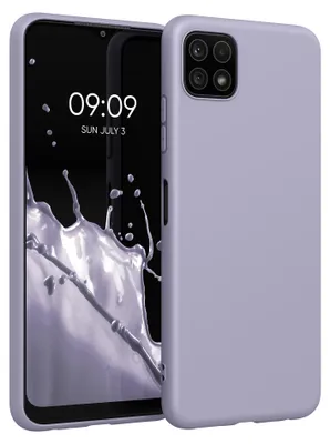 Produktbild von kwmobile Handyhülle für Samsung Galaxy A22 5G Hülle - TPU Case - Kabelloses Laden - Schutzhülle Cover in Pastell Lavendel