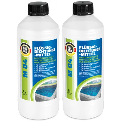 Immagine prodotto di Plastificante Impermeabilizzante Sigillante liquido per calcestruzzo 2 L Massetto cementizio Additivo per malta HALBAU M04
