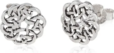 Produktbild von Paar Kelten Knoten Ohrstecker 925 Silber 10mm Amulett Keltenknoten Ohrringe
