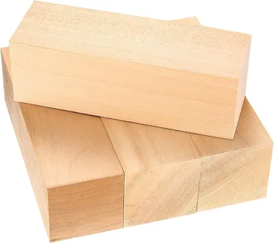Produktbild von Holzbildhaublocke, 4 Stück, natürliche Holzblöcke 15x5x5 cm, für DIY Handwerk