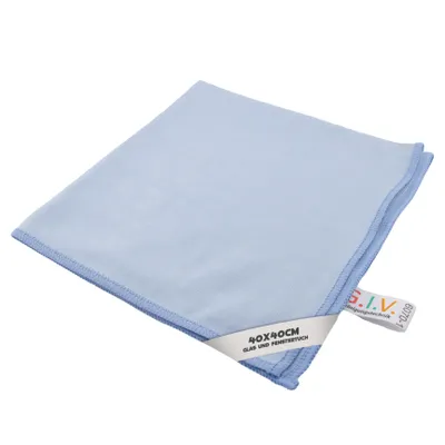 Produktbild von G.I.V. - Reinigungstechnik Glas und Fenstertuch Mikrofaser 40x40cm - Hochwertiges Reinigungstuch, Fensterputztuch, Microfasertuch, Putztuch (Blau)