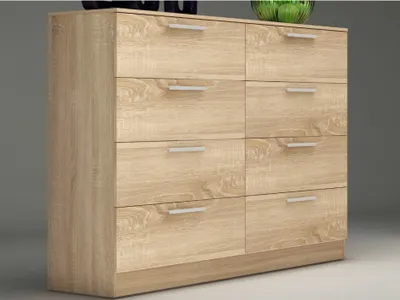 Produktbild von Kommode Mathias - 8 Schubladen - Eichefarben