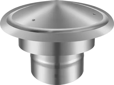 Image de SucceBuy Chapeau de cheminée 152,4 mm, chapeau de pluie de toit rond en acier inoxydable 304, hauteur 300 mm, conception tout temps avec vis renforcées, installation facile pour couverture d'évent d'isolation, argent