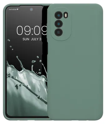 Produktbild von kwmobile Handyhülle für Motorola Moto G52 / Moto G82 5G Hülle - Case Silikon - Kabelloses Laden - Schutzhülle Cover in Tannengrün